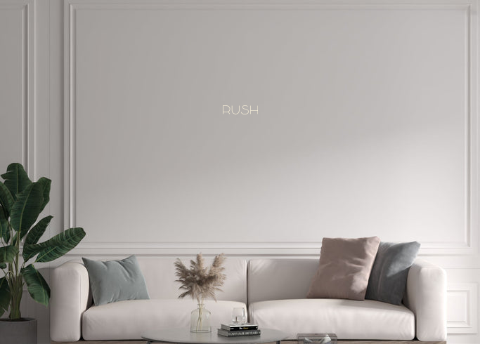 Custom text: RUSH
